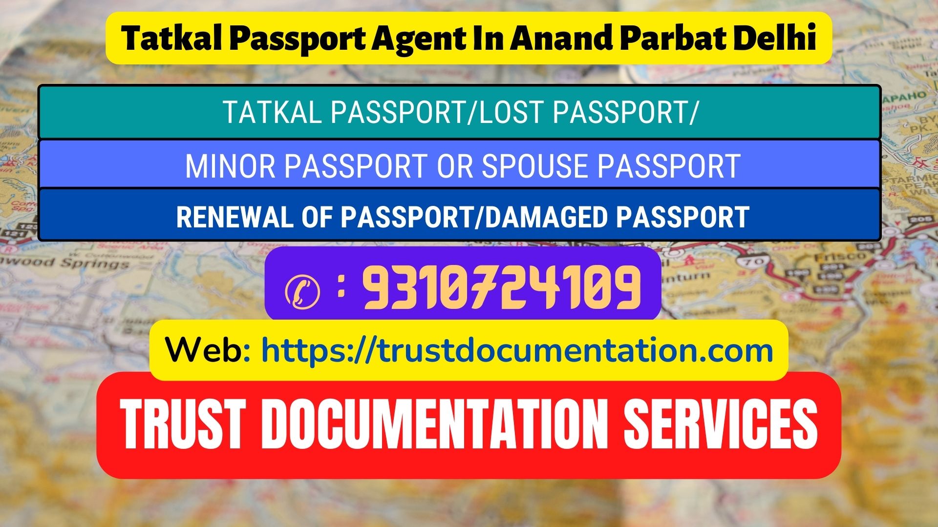 Passport agents service in Anand Parbat Delhi 9310724109