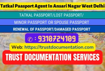 Passport agent consultant in Ansari Nagar West Delhi 9310724109