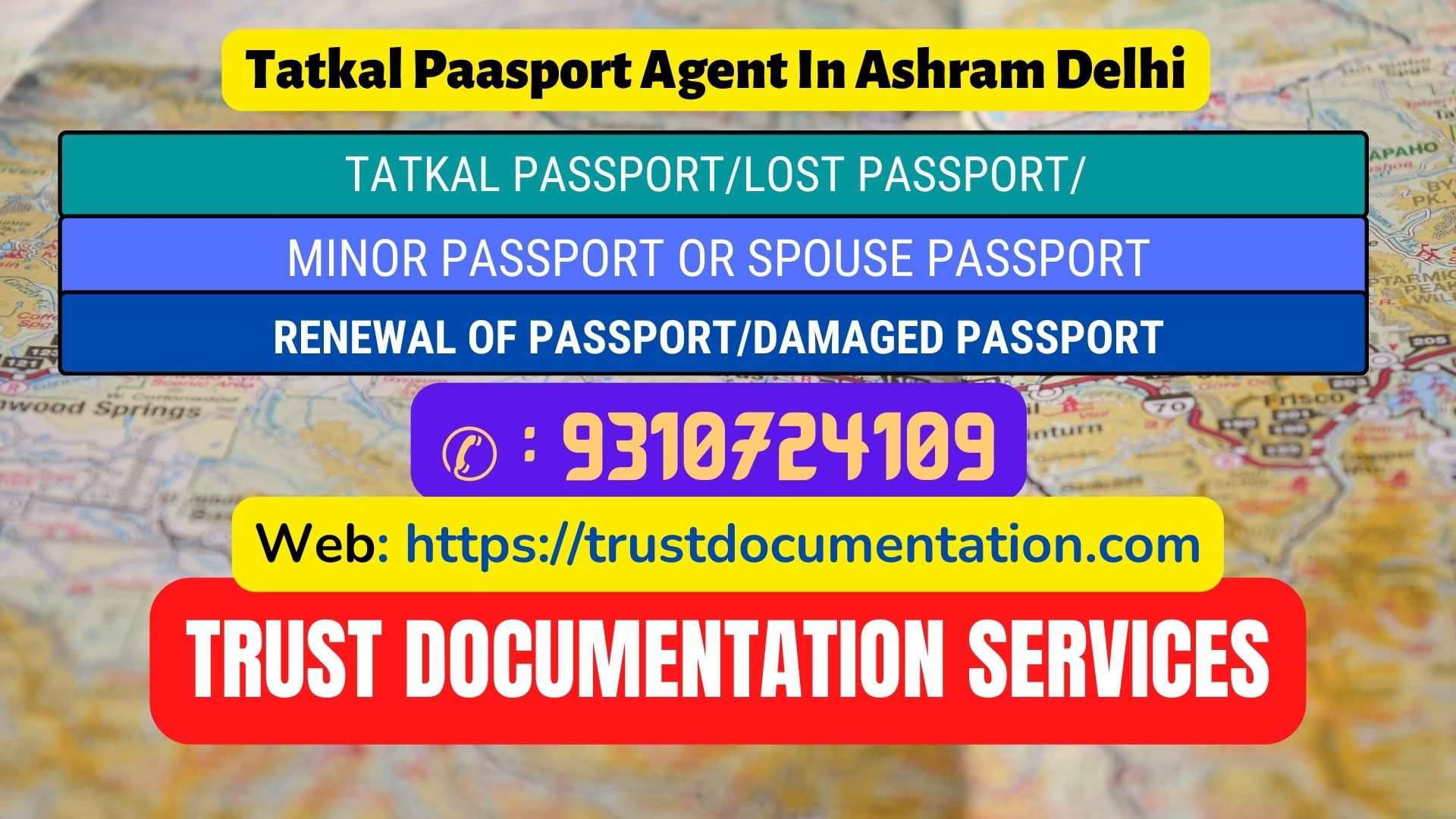 Passport agents service in Ashram Delhi 9310724109