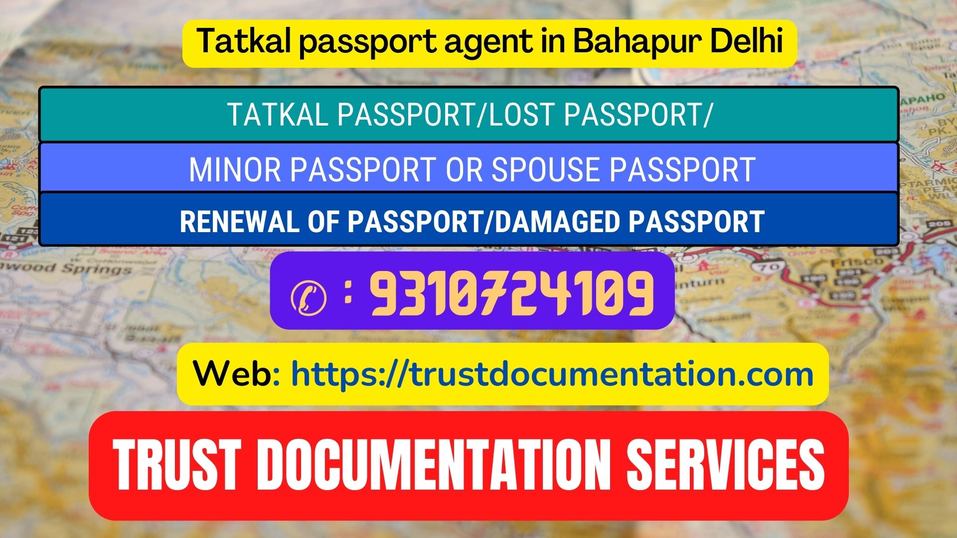 Passport agent consultant in Bahapur Delhi 9310724109