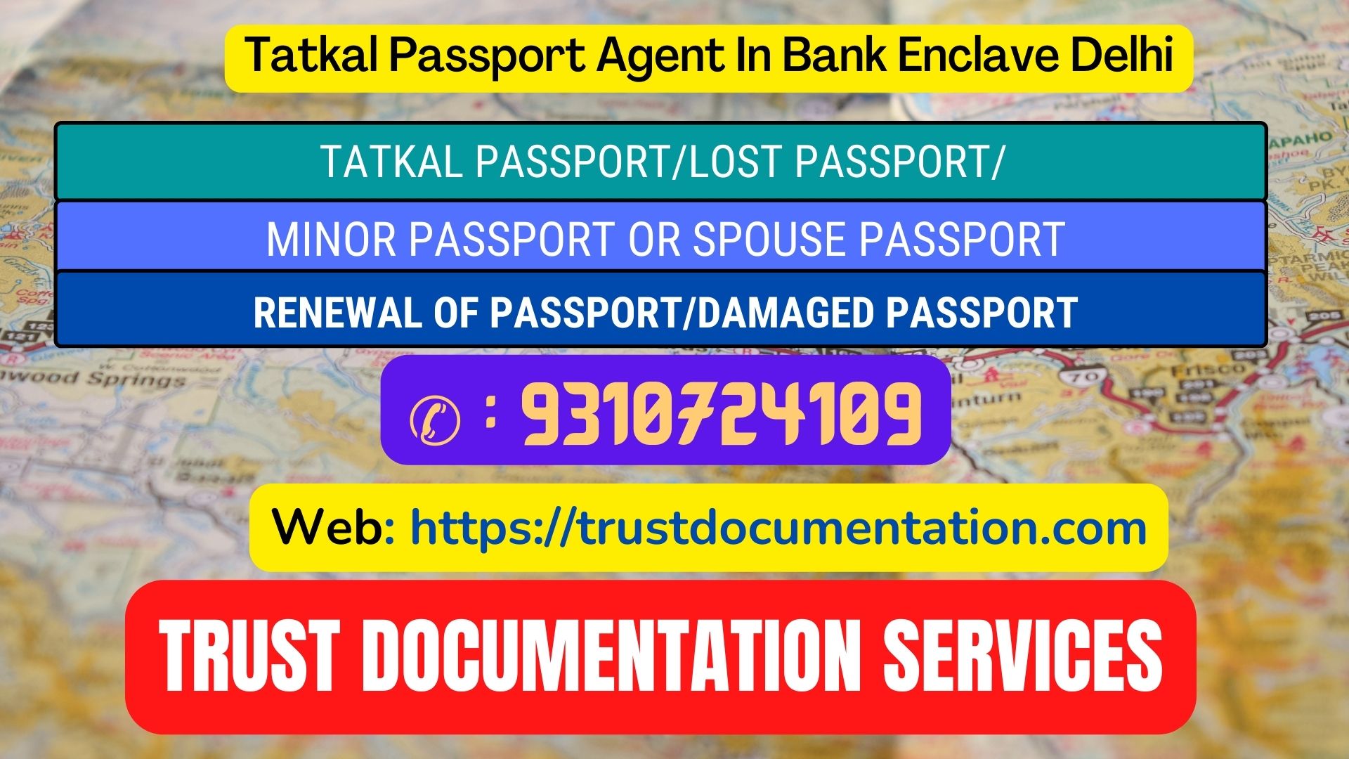 Passport agents service in Bank Enclave Delhi 9310724109