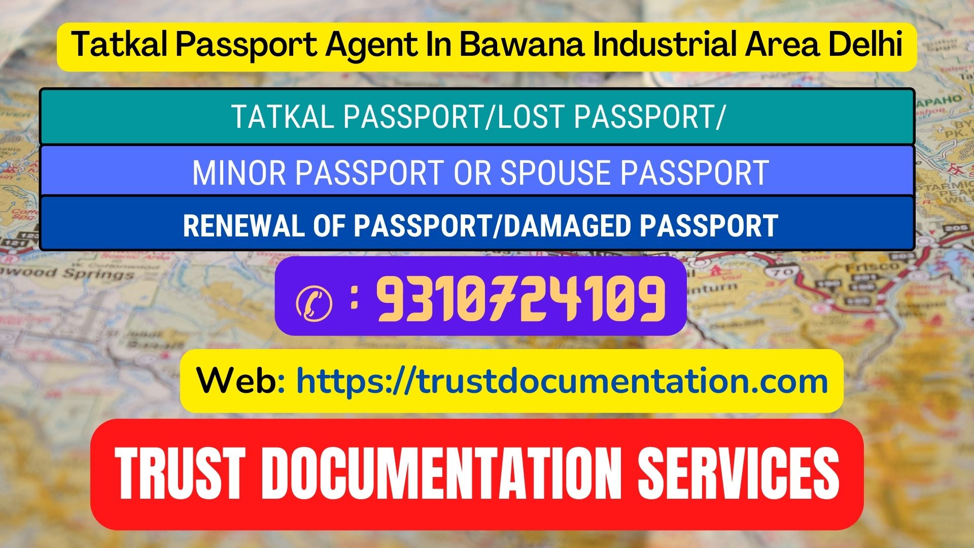 Tatkal passport services in Bawana Industrial Area Delhi 9310724109