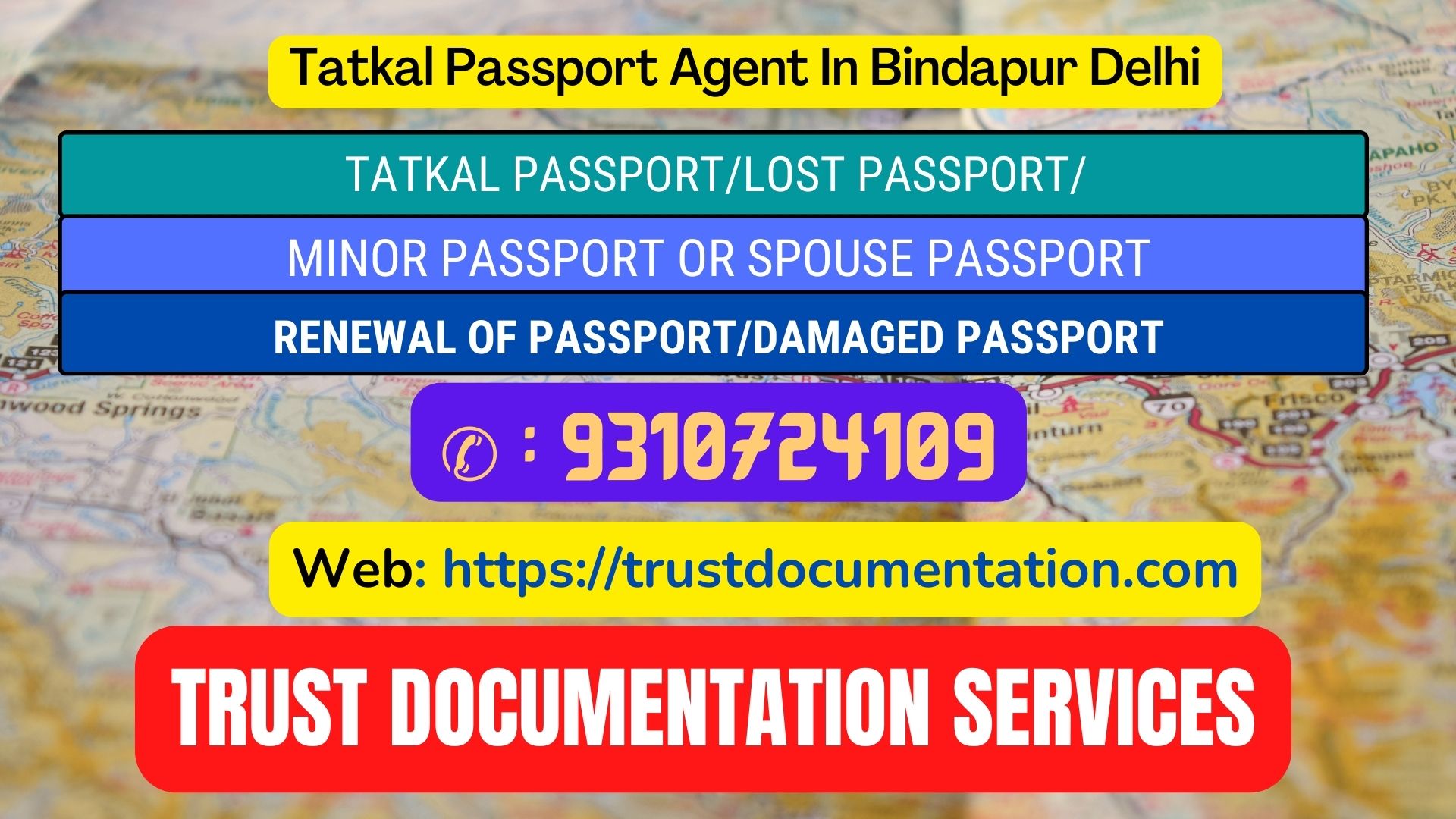 Tatkal passport services in Bindapur Delhi 9310724109