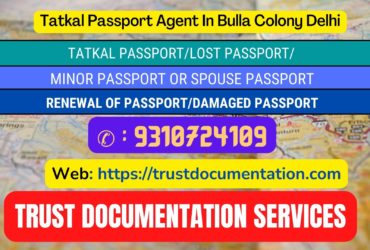 Tatkal passport services in Bulla Colony Delhi9310724109