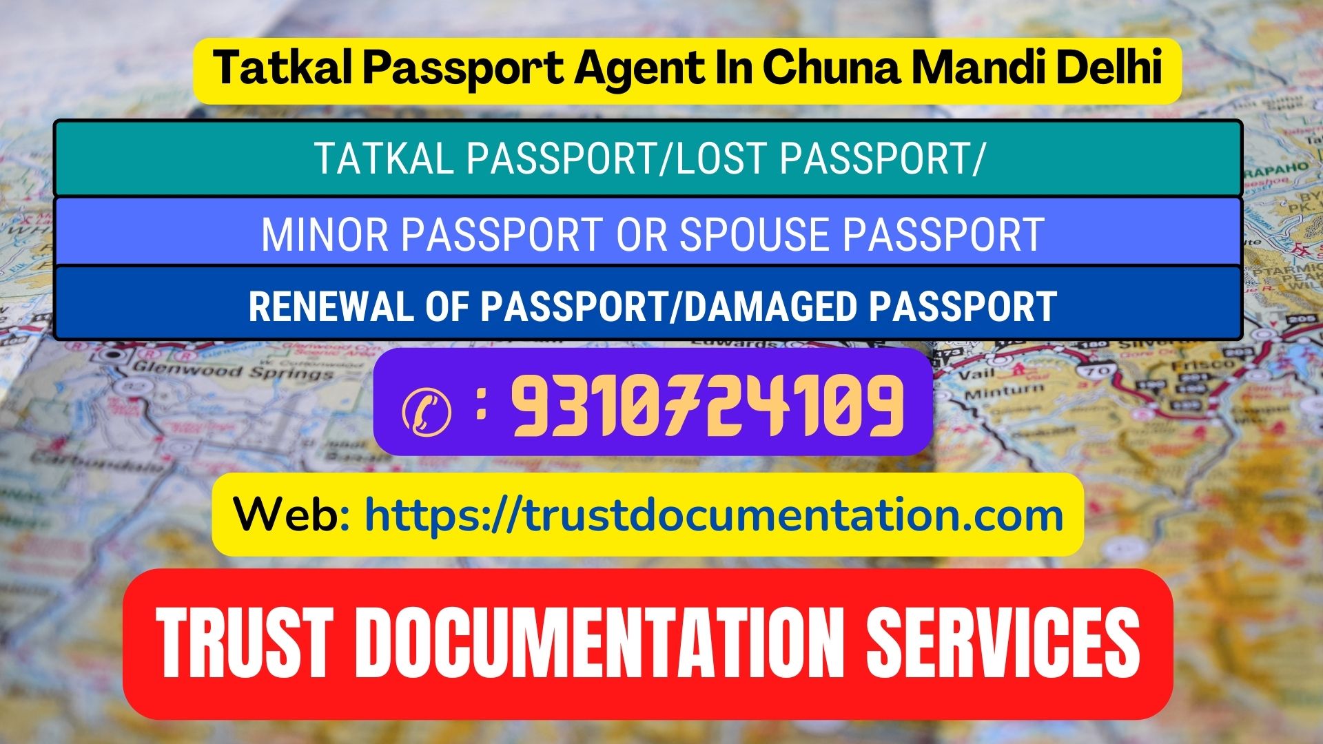 Tatkal passport services in Chuna Mandi Delhi 9310724109