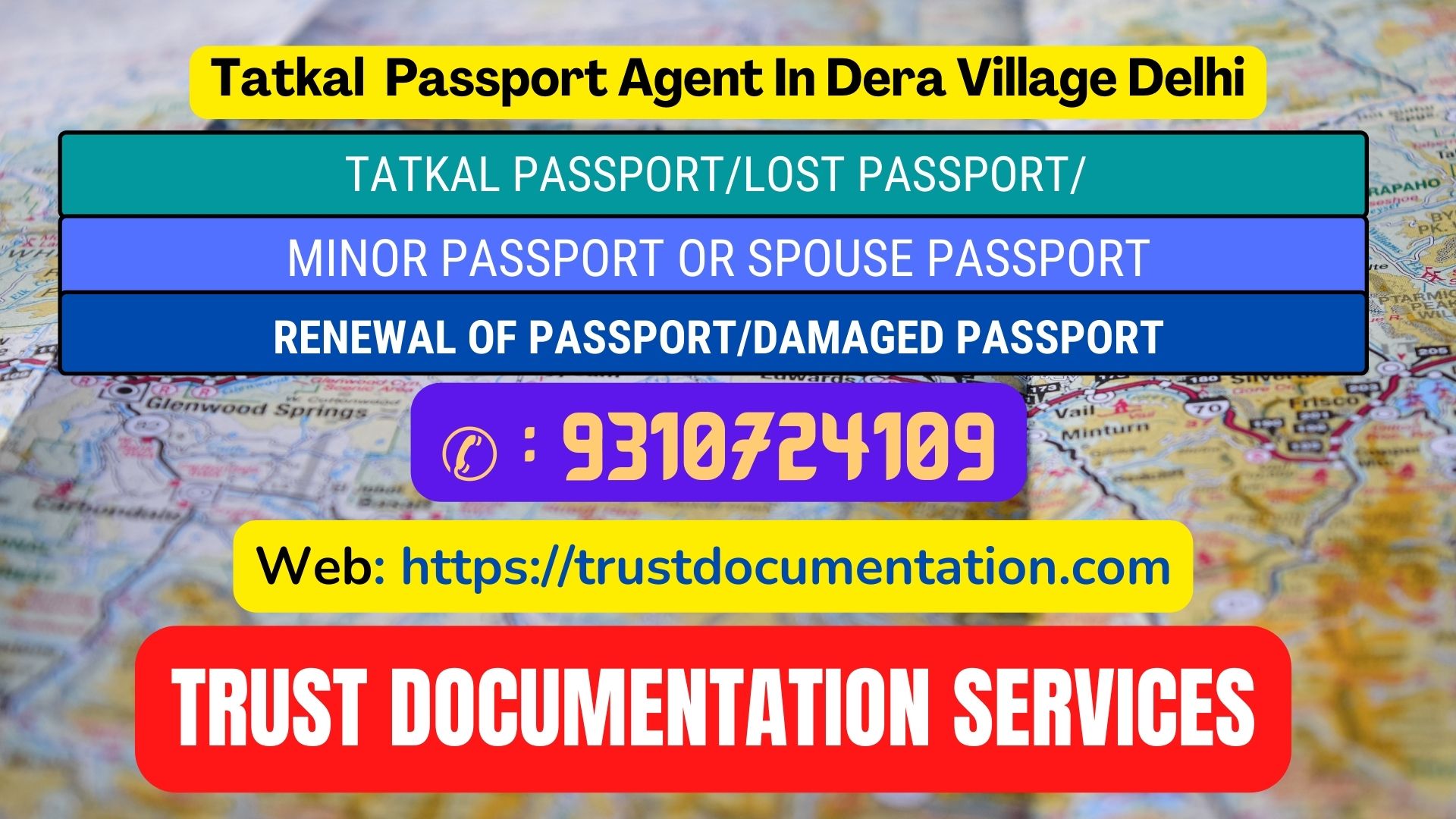 Passport agents in Dera Village Delhi 9310724109