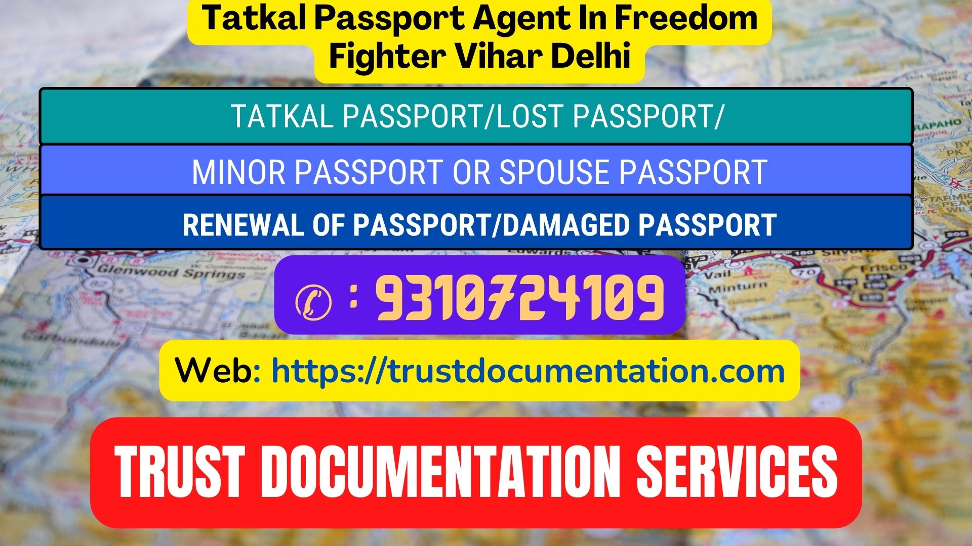 Passport agents service in Freedom Fighter Vihar Delhi 9310724109