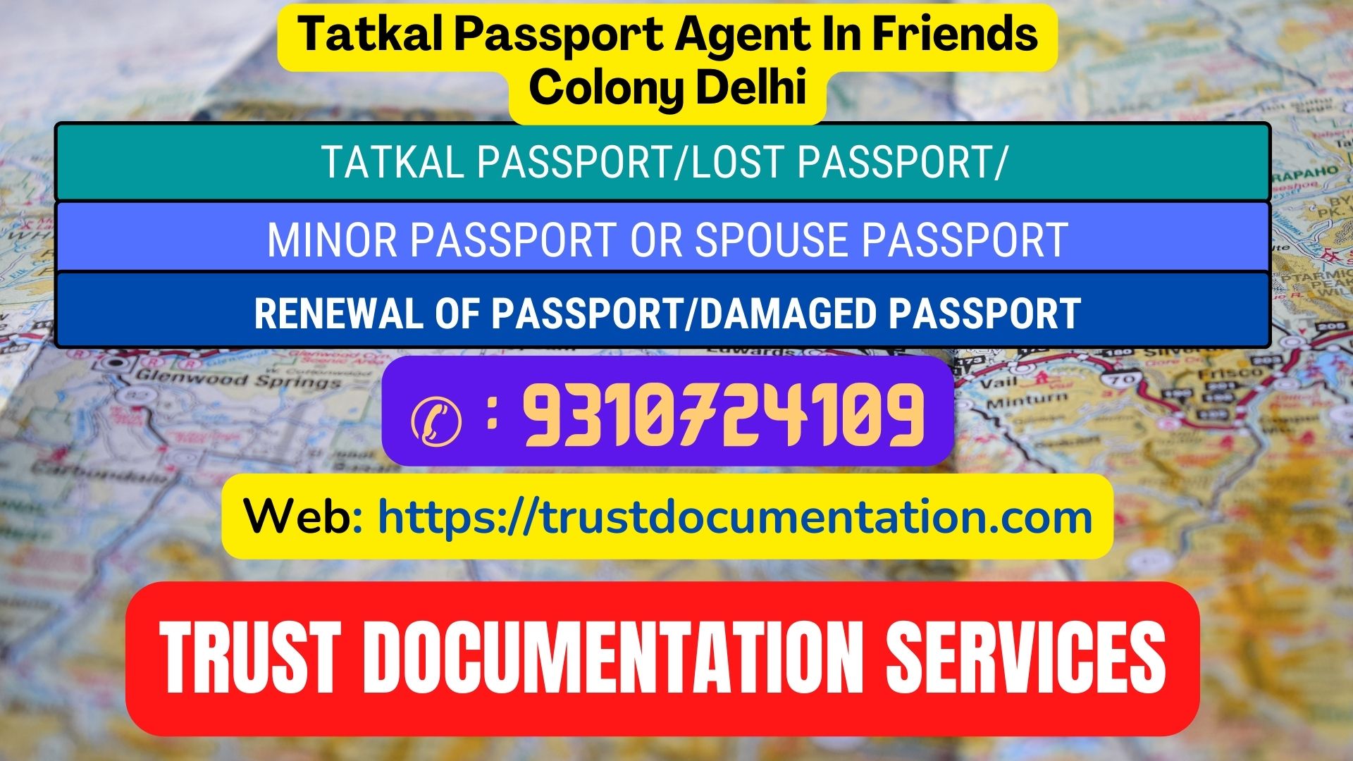 Passport agent consultant in Friends Colony Delhi 9310724109