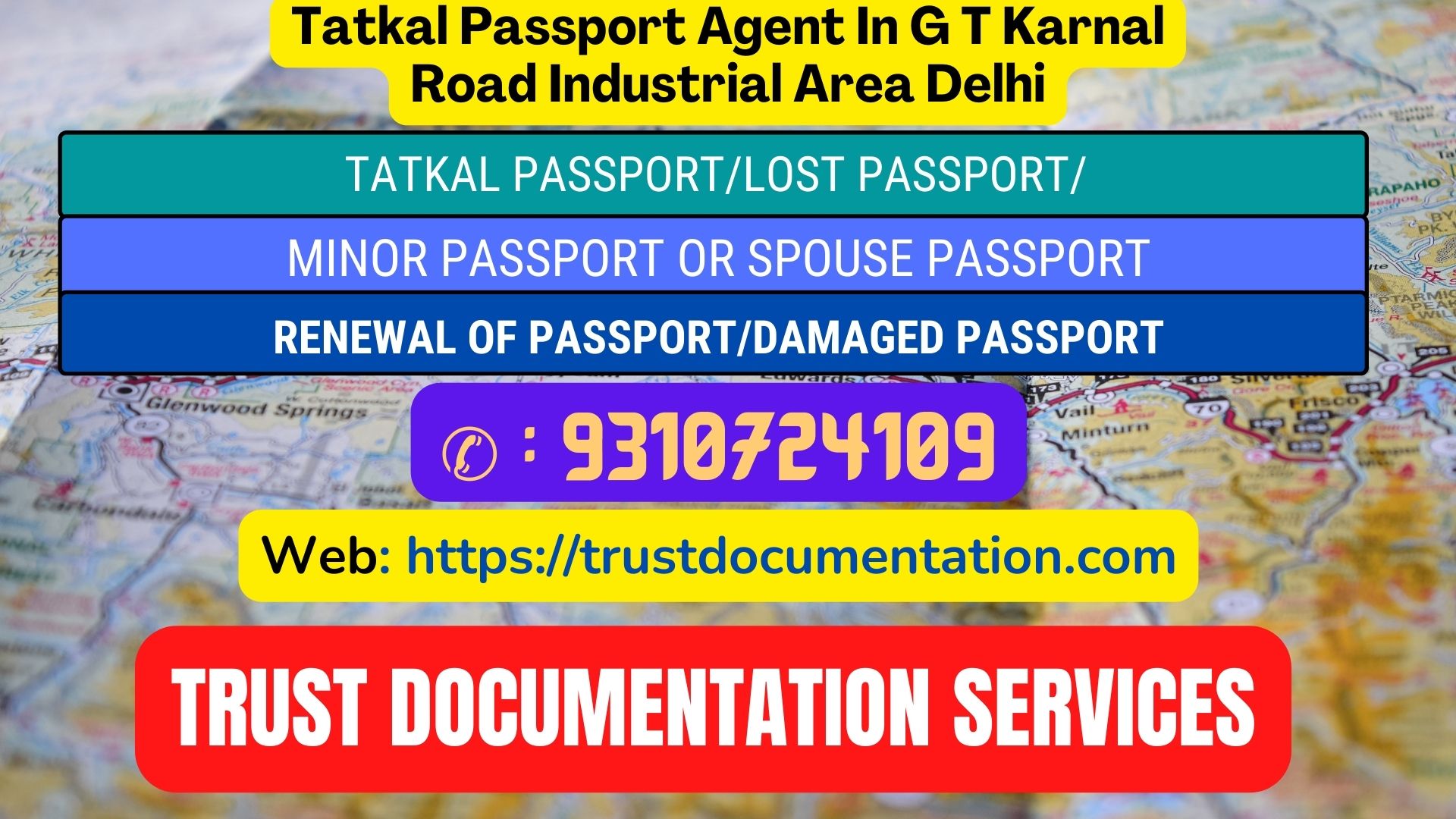 Passport agent consultant in G T Karnal Road Industrial Area Delhi 9310724109