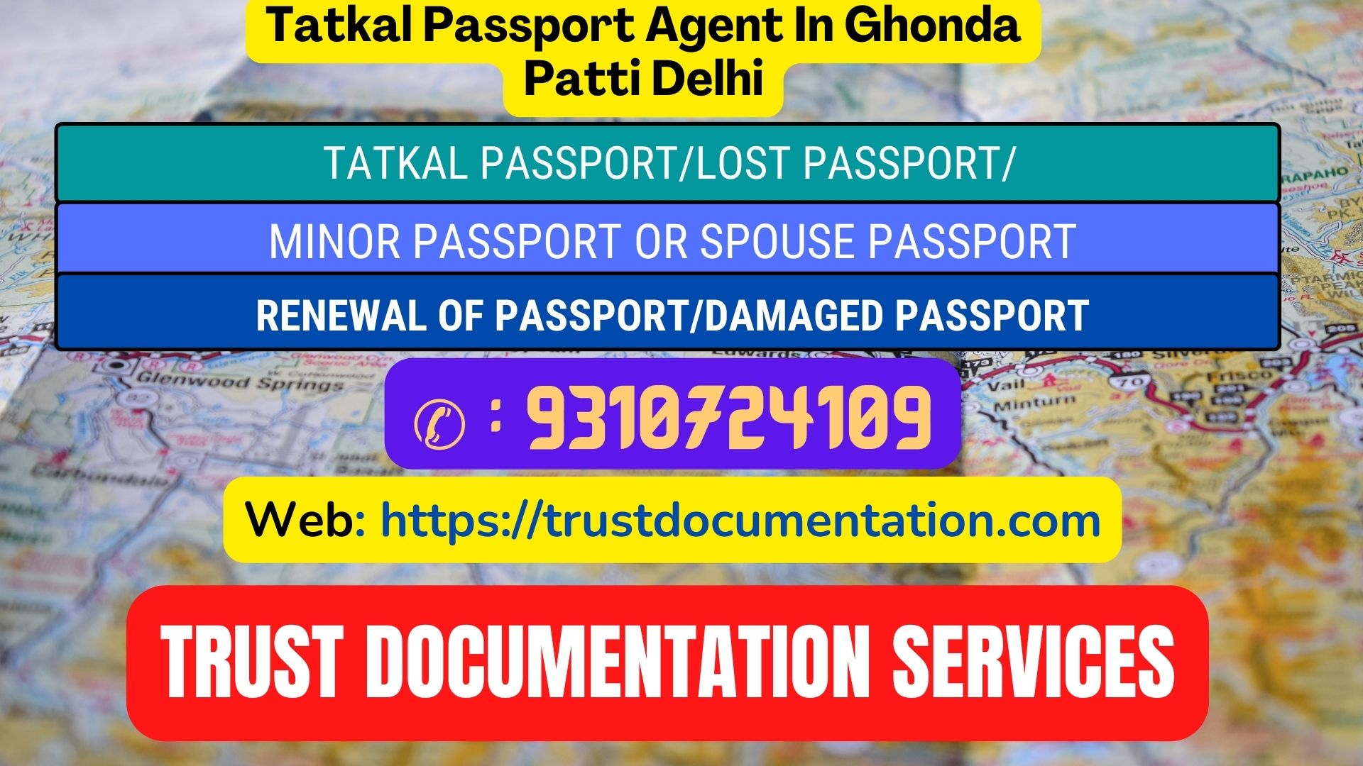 Tatkal passport services in Ghonda Patti Delhi 9310724109