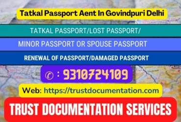 Tatkal passport services in Govindpuri Delhi 9310724109