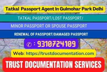 Passport agents in Gulmohar Park Delhi 9310724109