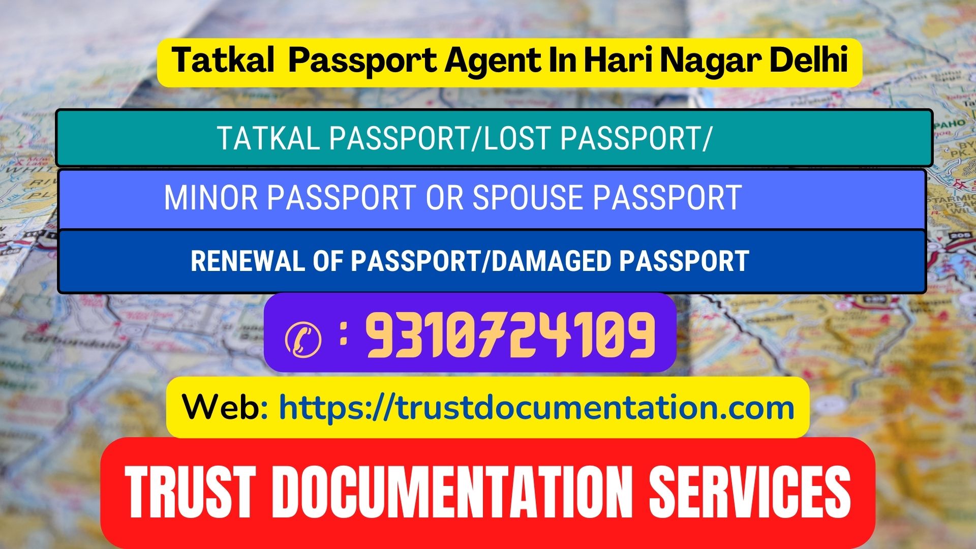 Passport agents in Hari Nagar Delhi 9310724109