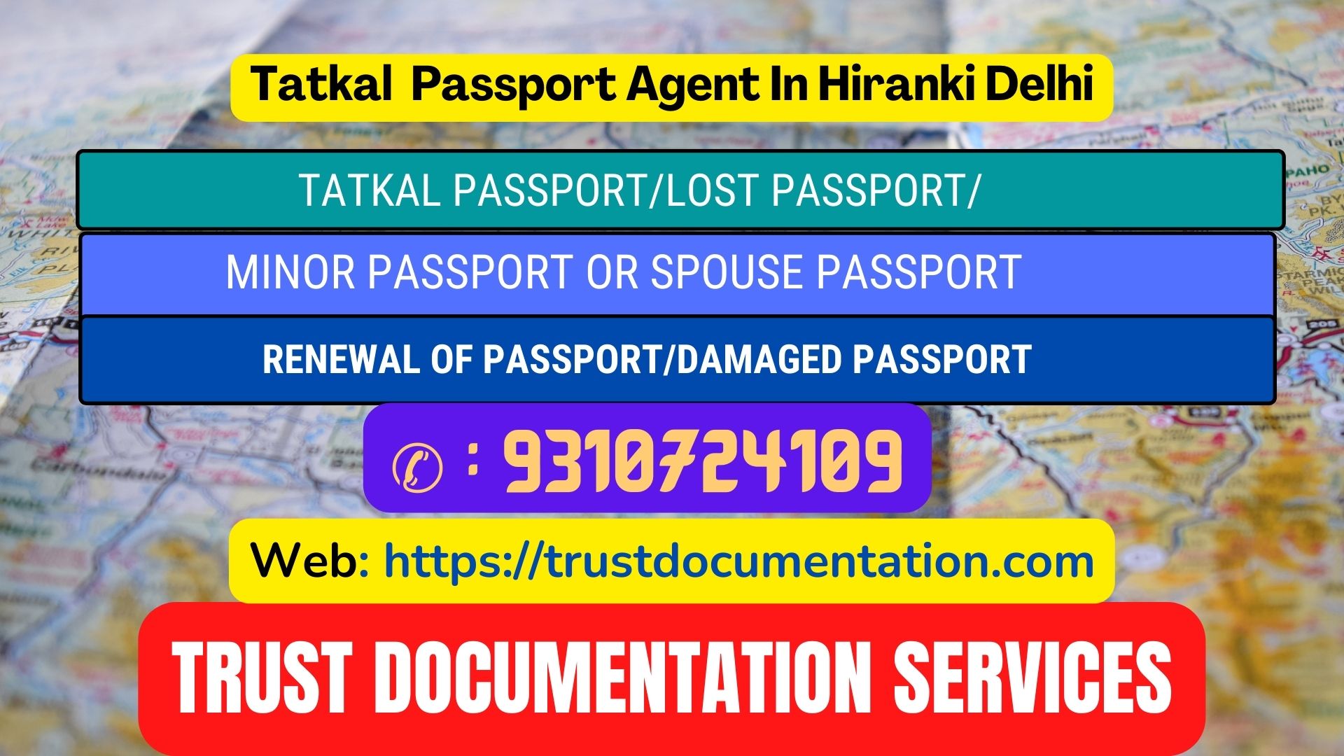 Passport agents in Hiranki Delhi 9310724109