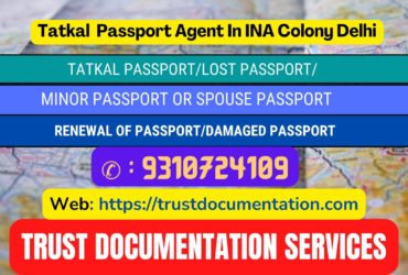 Passport agent consultant in INA Colony Delhi 9310724109