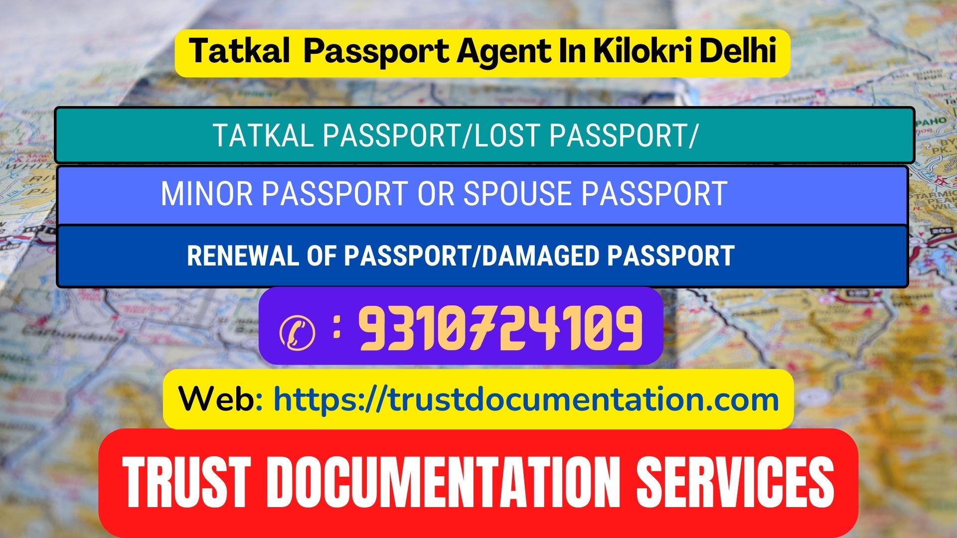 Passport agents consultant in Kilokri Delhi 9310724109