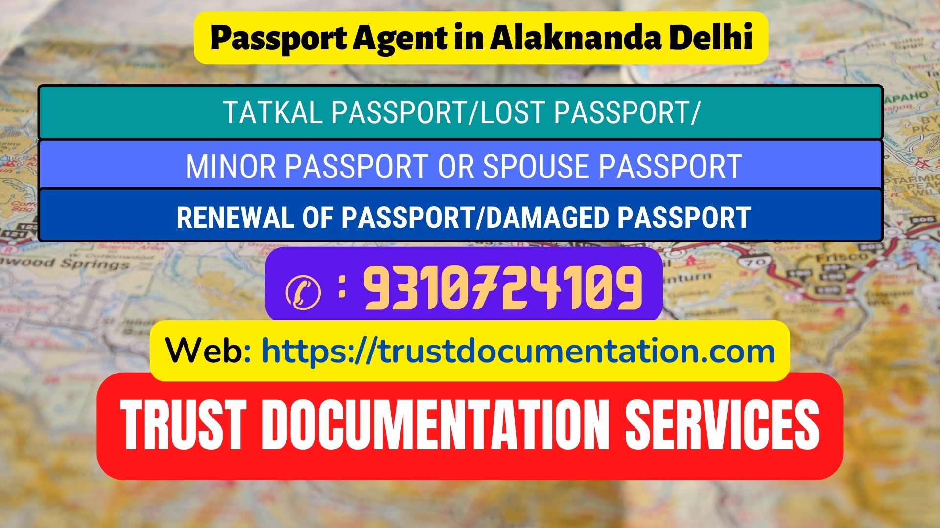 Tatkal passport services in Alaknanda Delhi  9310724109