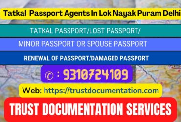 Passport agents service in Lok Nayak Puram Delhi 9310724109