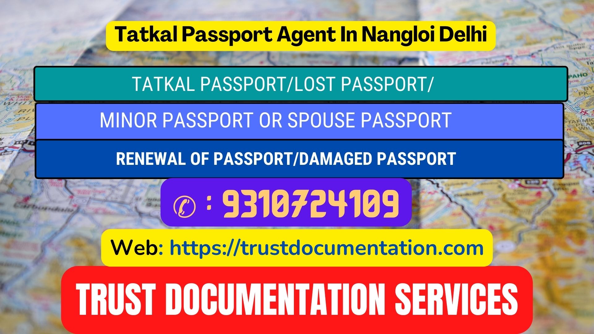 Passport agents consultant in Nangloi Delhi 9310724109