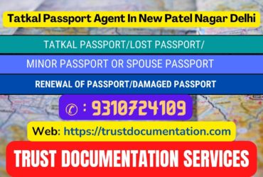 Passport agents service in New Patel Nagar Delhi 9310724109