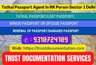 Tatkal passport agents in RK Puram Sector 1 Delhi 9310724109