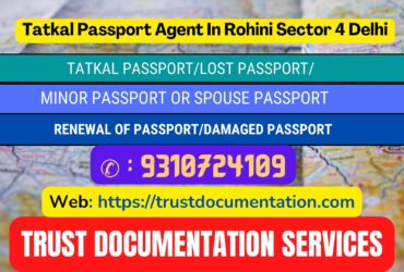 Tatkal passport services in Rohini Sector 4 Delhi Delhi 9310724109