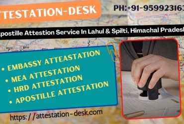 Certificate Attestation Apostille in Lahul & Spilti 9599231630