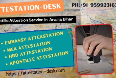 Certificate Attestation Apostille in Araria  9599231630