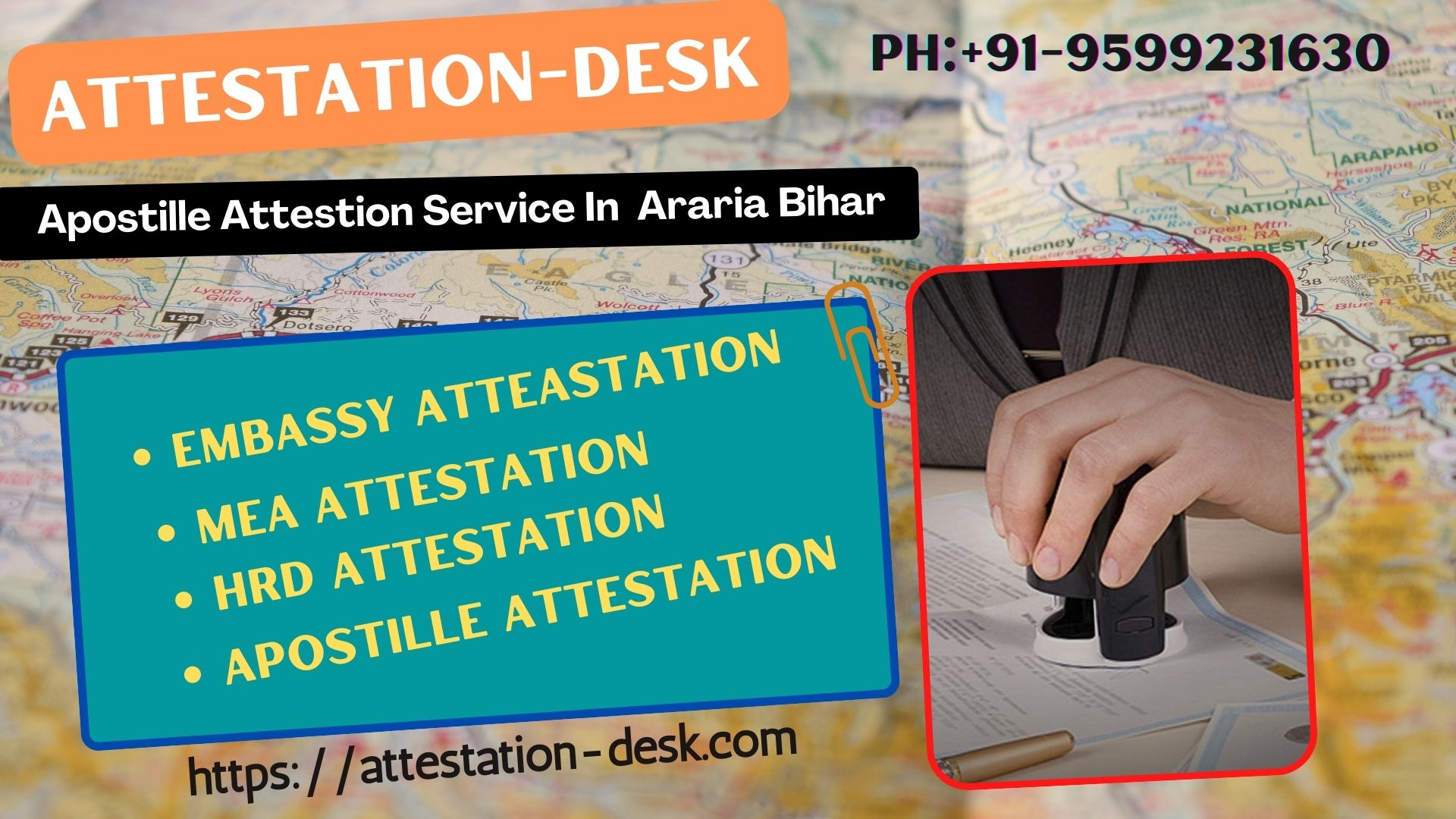 Certificate Attestation Apostille in Araria  9599231630