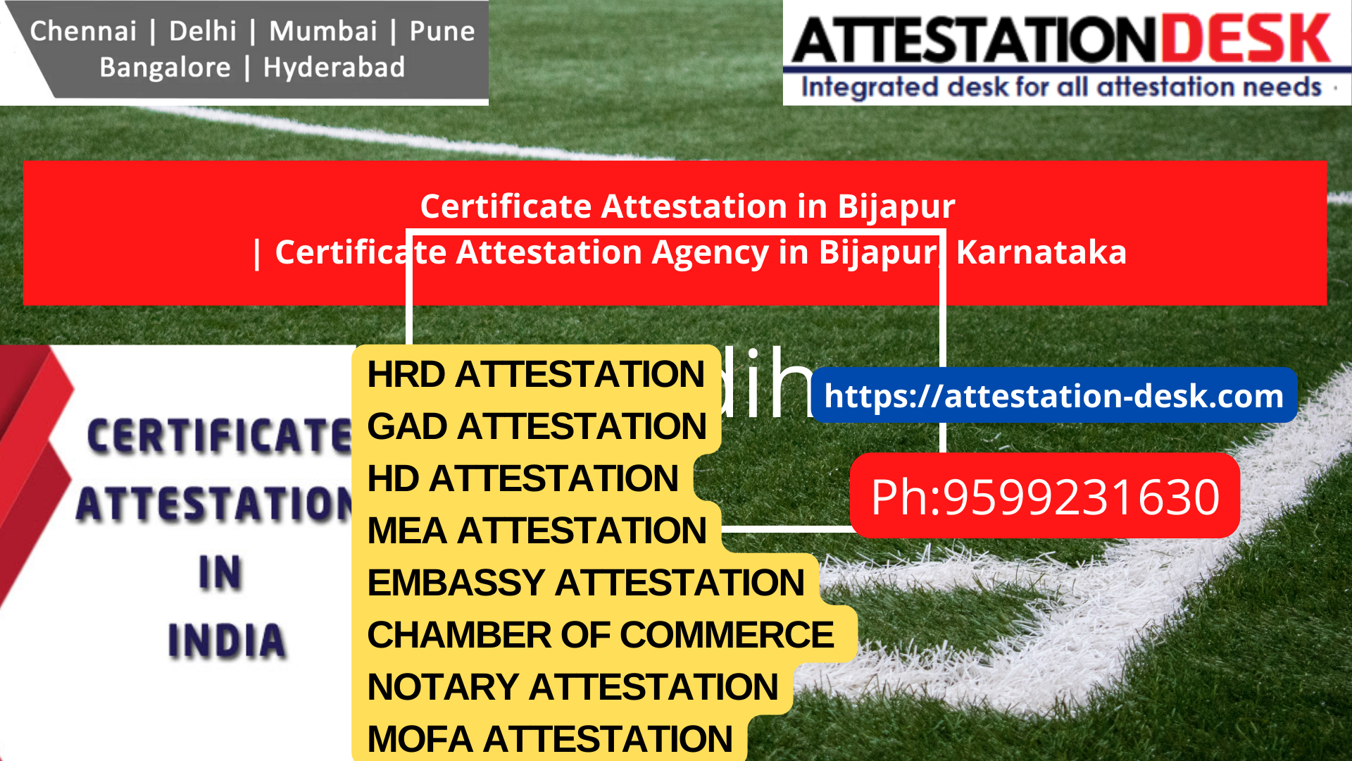 Documents Attestation Apostille in Bijapur 9599231630