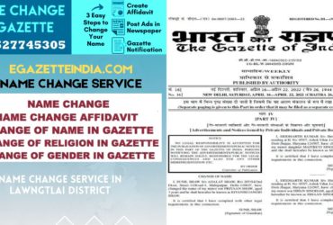 Name Change in Gazette in Lawngtlai District 8527745305