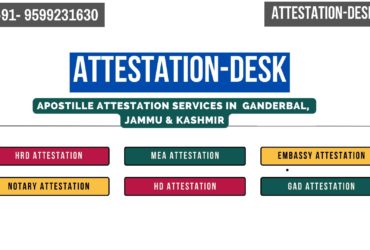 Certificate Apostille | Embassy Attestation in Ganderbal , Jammu & Kashmir 9599231630