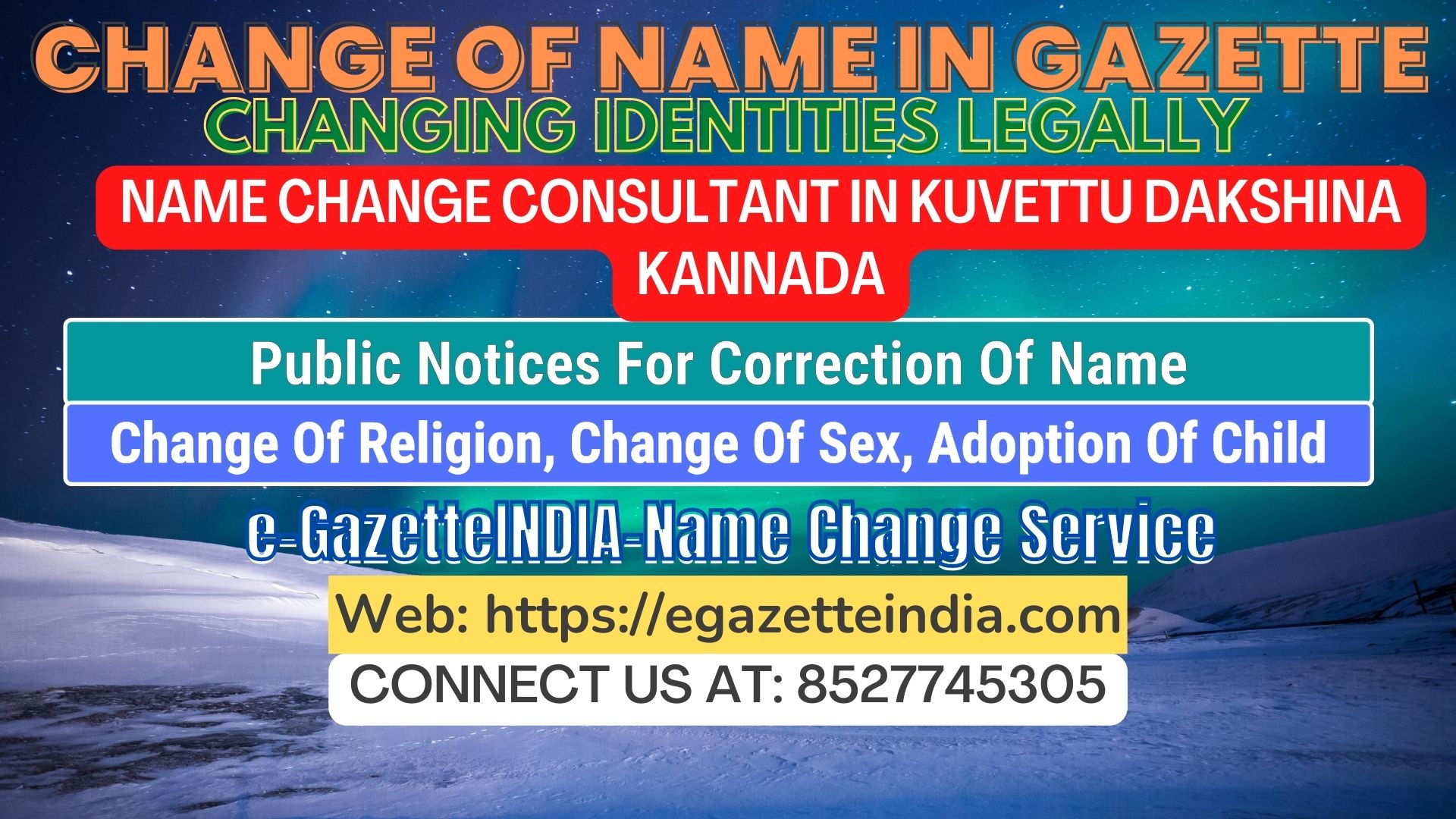 The procedure for name changes in Kuvettu Dakshina Kannada 8527745305