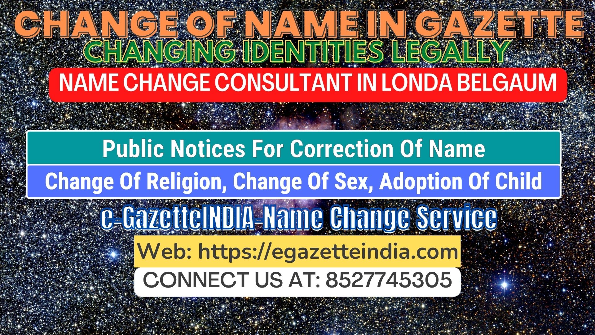 The procedure for name changes in Londa Belgaum 8527745305