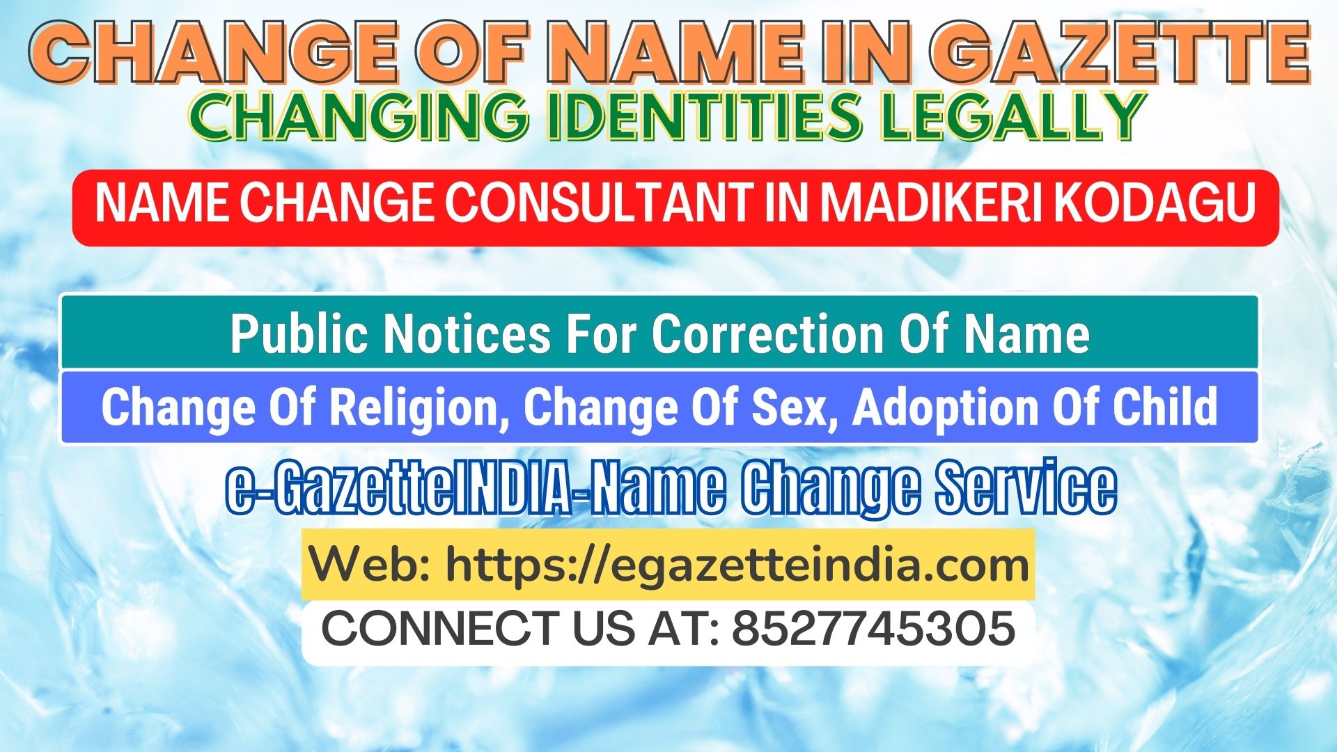 The procedure for name changes in Madikeri Kodagu 8527745305