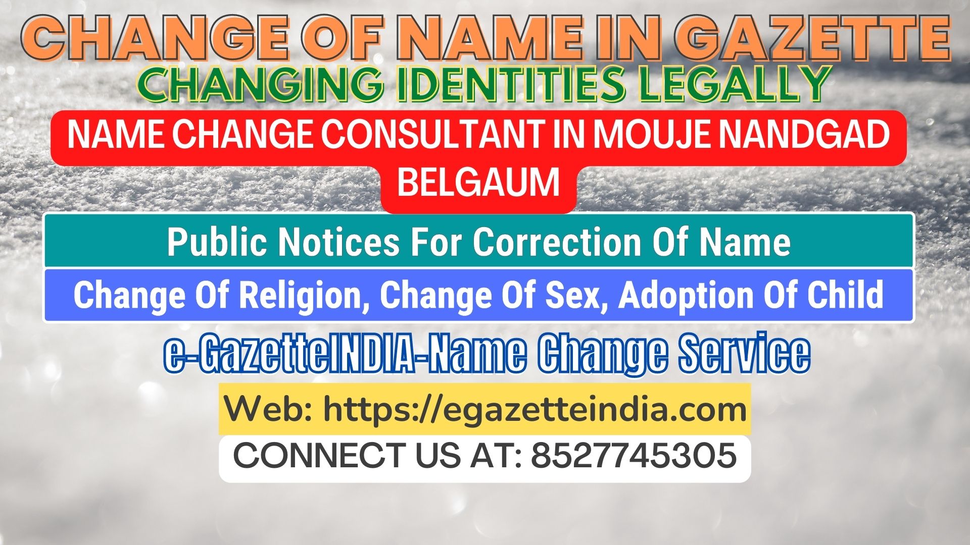 The procedure for name changes in Mouje Nandgad Belgaum 8527745305