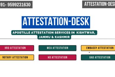 Certificate Apostille | Embassy Attestation in Kishtwar, Jammu & Kashmir 9599231630