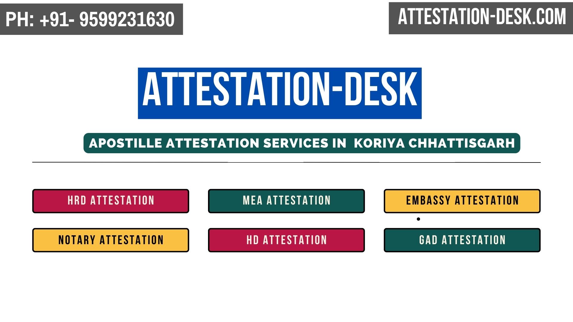 Certificate Apostille | Embassy Attestation in Koriya Chhattisgarh 9599231630