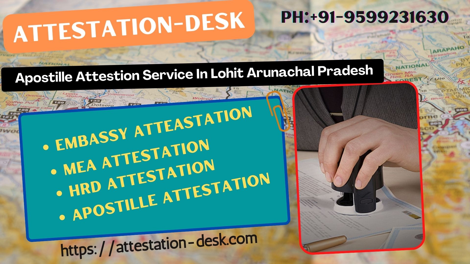 Certificate Attestation Apostille in Lohit  9599231630