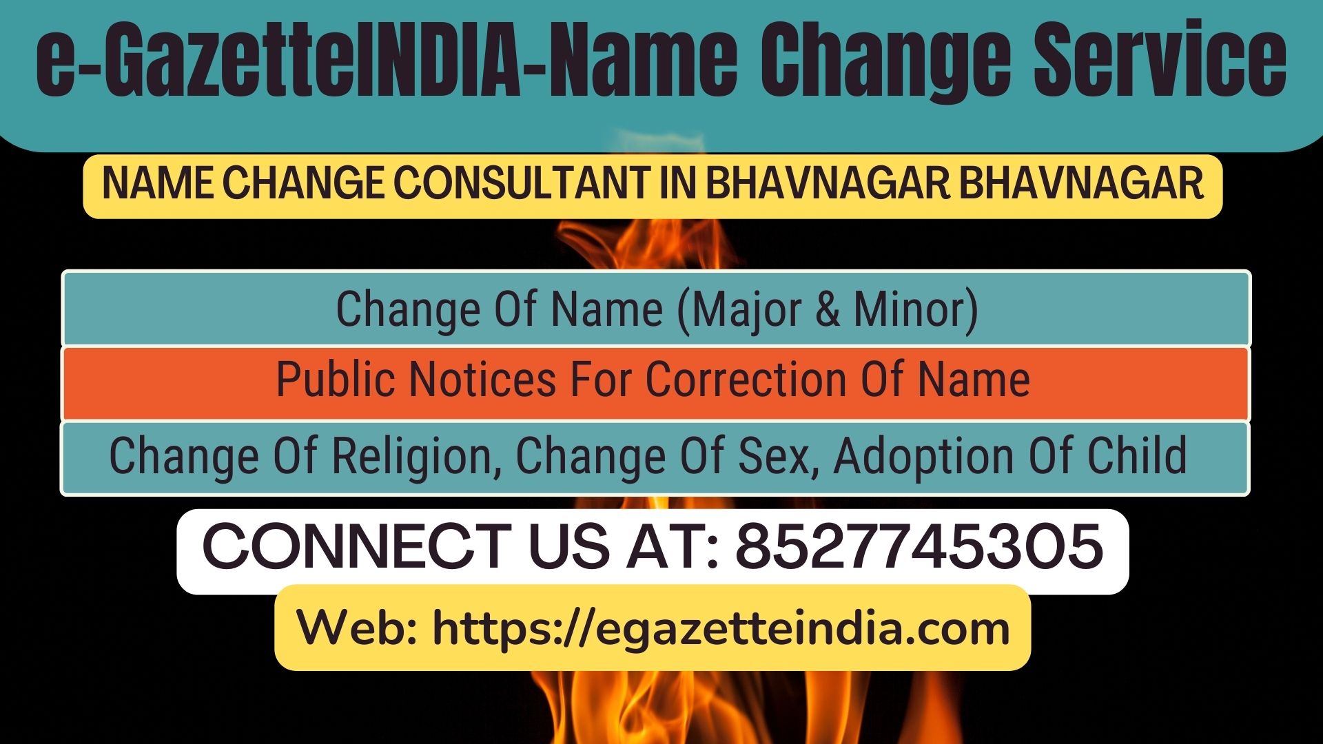 Gazette Of India Name Change Service In Bhavnagar Bhavnagar-8527745305