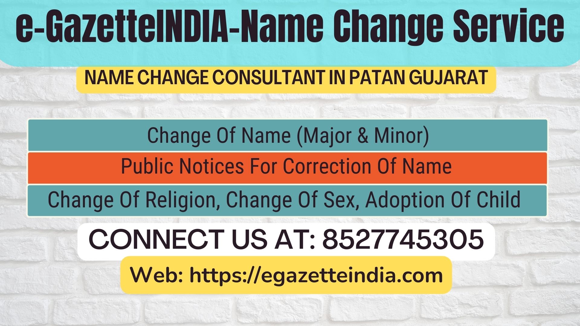 Name Change Agent  Patan Gujarat In  Patan Gujarat 8527745305