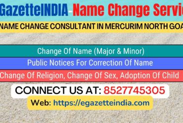 Gazette Name Change Agent Consultant Service In Mercurim North Goa-8527745305