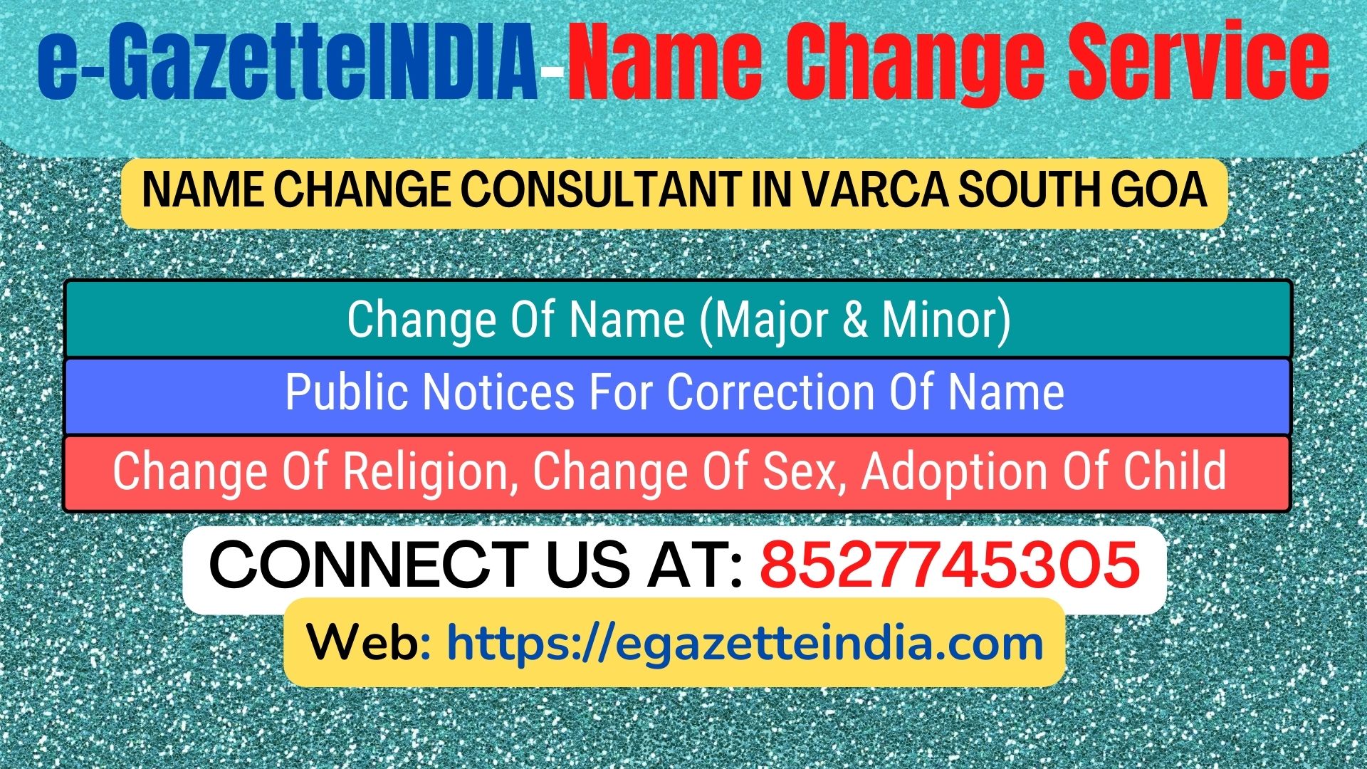 Gazette Name Change Agent Consultant Service In  Varca South Goa-8527745305