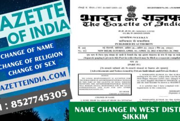 Gazette Publication Name Change In West District Sikkim 8527745305