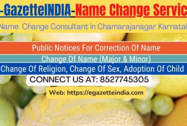 Change of Name in Gazette agent in Chamarajanagar Karnataka 8527745305