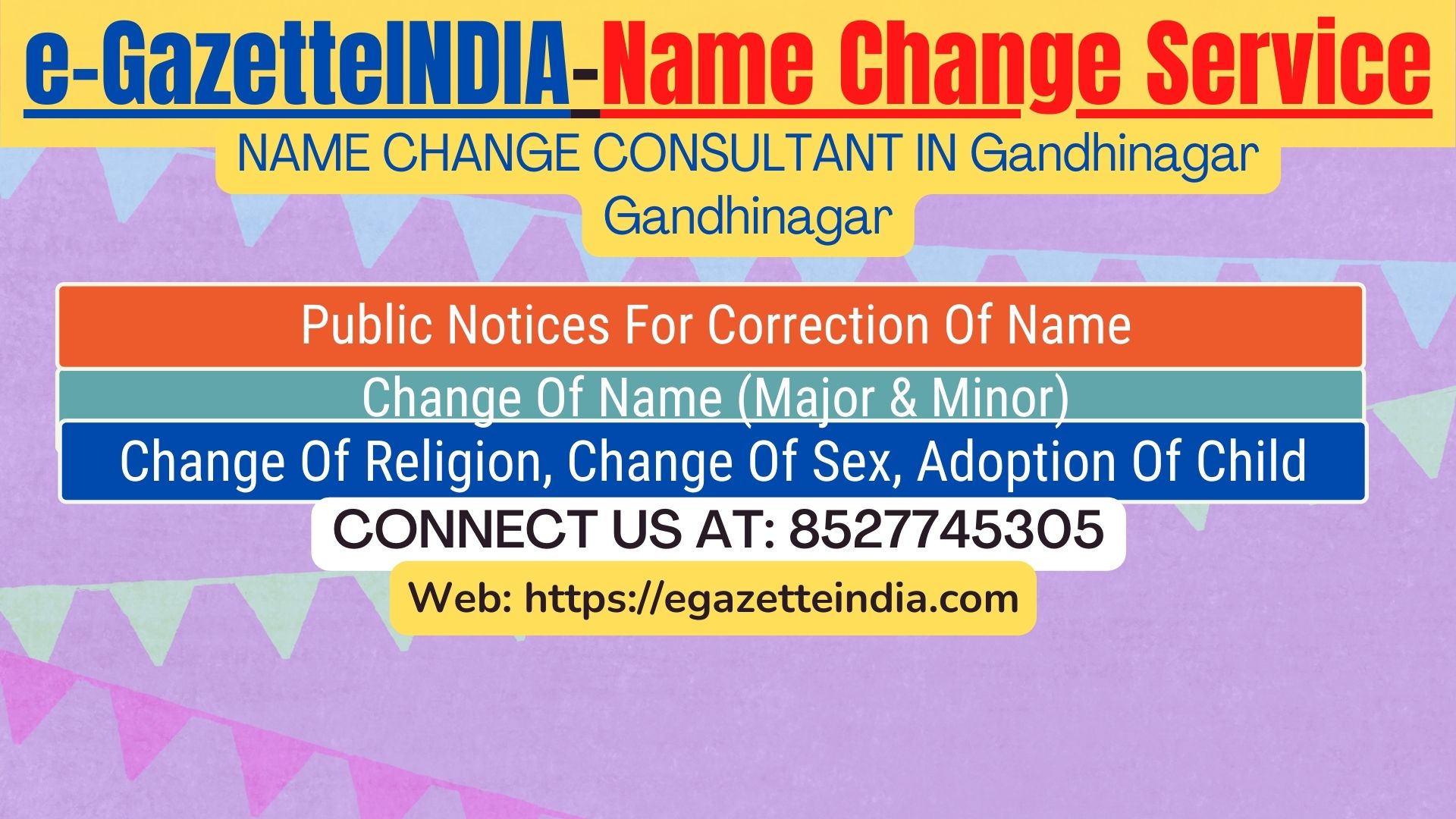 Name Change In Gazette Notification In Gandhinagar Gandhinagar-8527745305