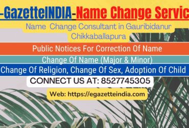 Change of Name in Gazette agent in Gauribidanur Chikkaballapura 8527745305