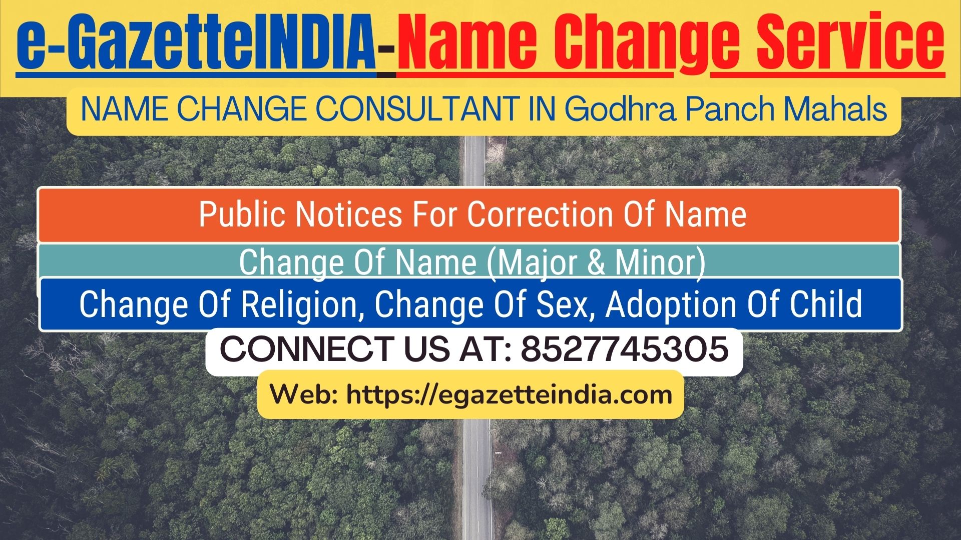 Name Change Gazette Notification In Godhra Panch Mahals 8527745305