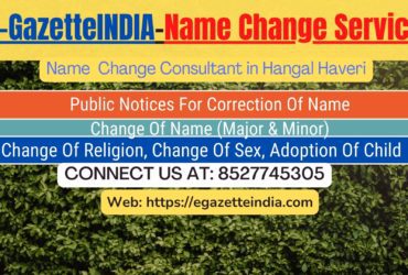 Change of Name in Gazette agent in Hangal Haveri 8527745305