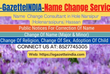 Change of Name in Gazette agent in Hole Narsipur (Holenarasipura) Hassan 8527745305